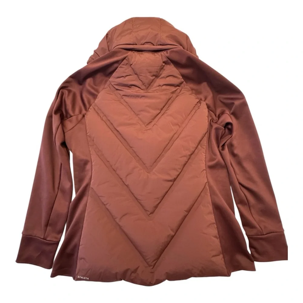 Athleta Inlet Burgundy Puffer Down Filled Jacket - Picture 4 of 13